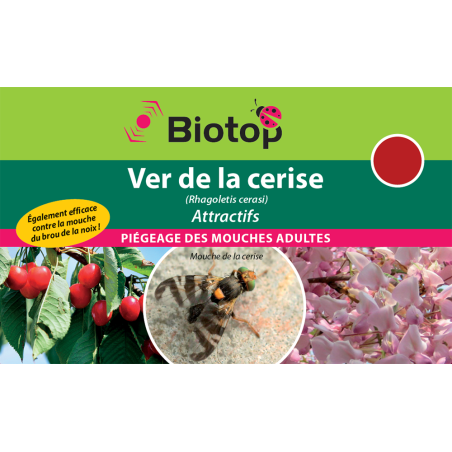 2 capsules pour pièges à phéromones contre la mouche de la cerise