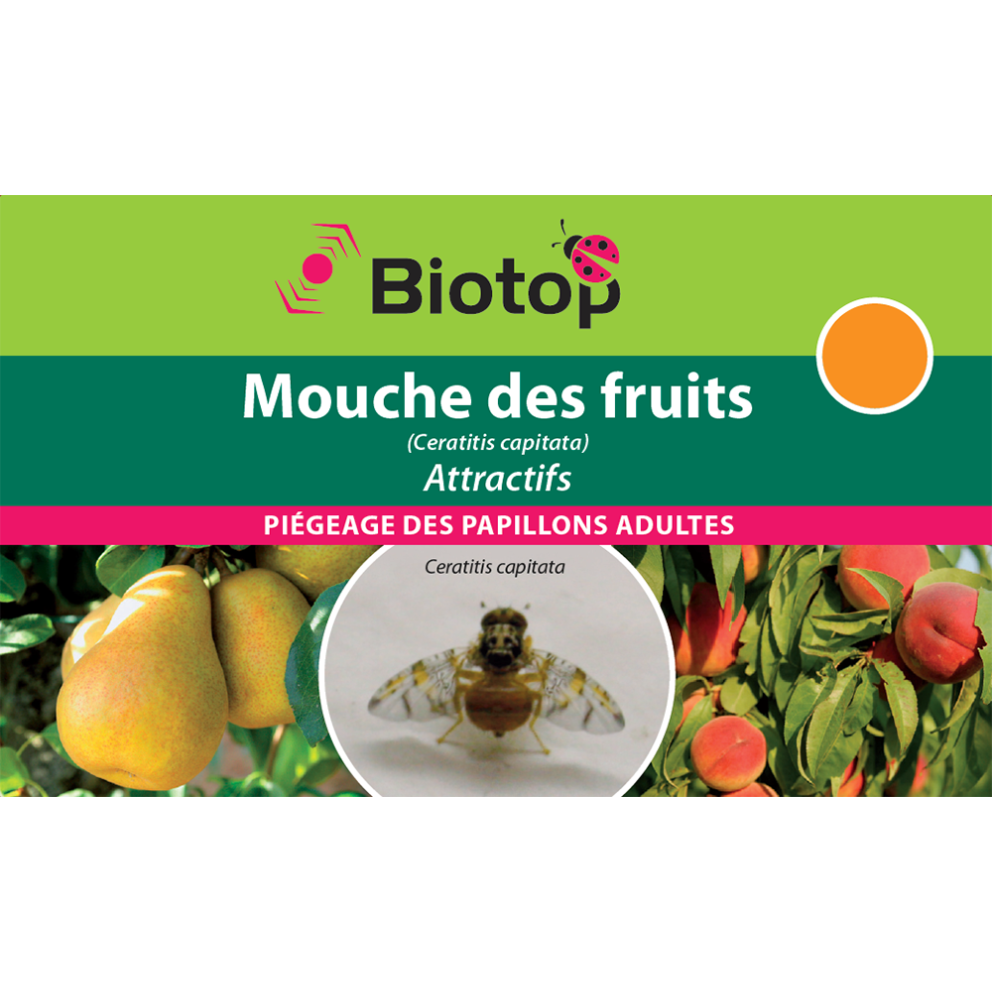 2 capsules recharges pour pièges à phéromones mouches méditerranéenne des fruits