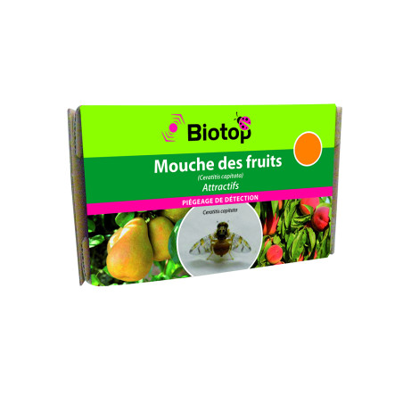 2 capsules recharges pour pièges à phéromones mouches méditerranéenne des fruits