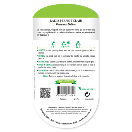 Graines de Radis Pernot clair