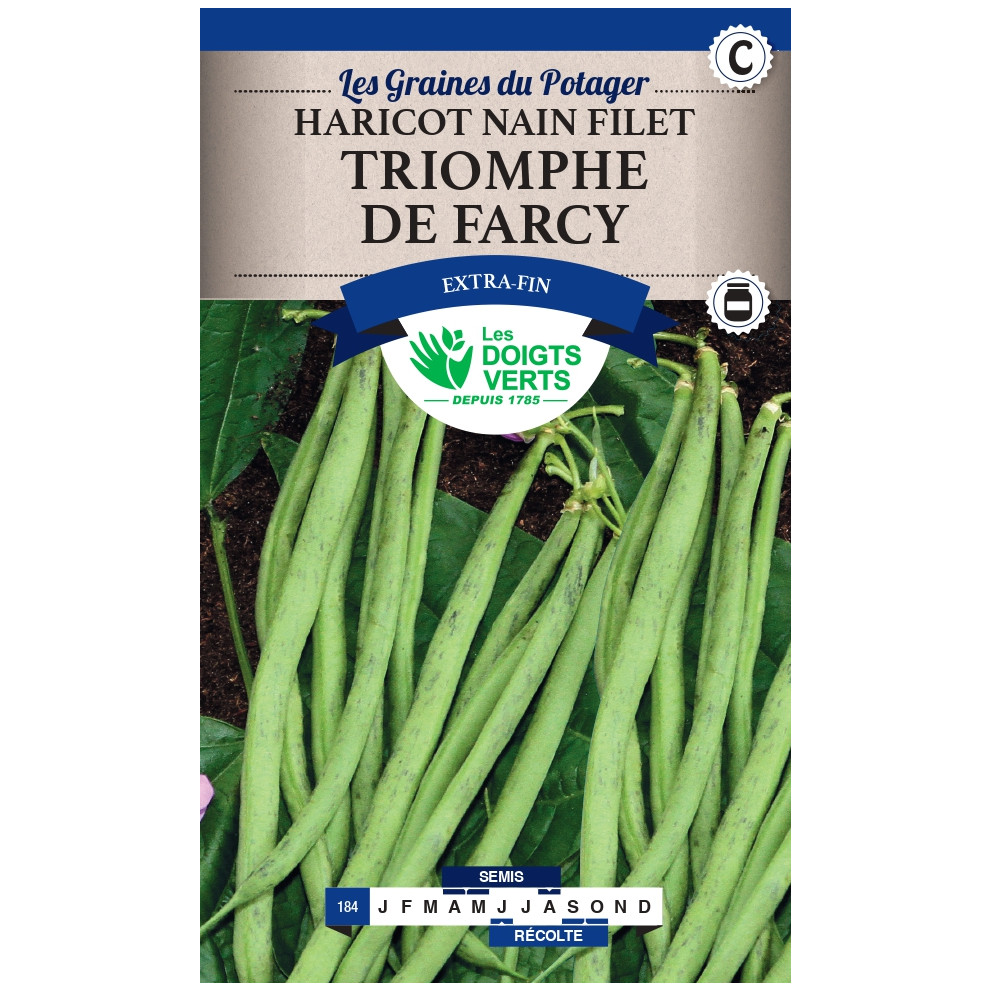 Graines d'Haricots nains 'Triomphe de Farcy'