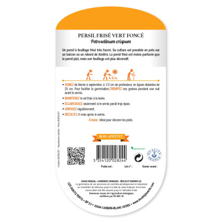 Graines de Persil vert foncé