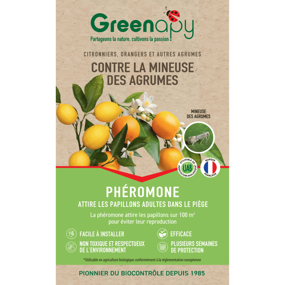 Anti-mineuse des agrumes, Phéromones