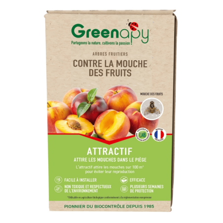 2 capsules recharges pour pièges à phéromones mouches méditerranéenne des fruits