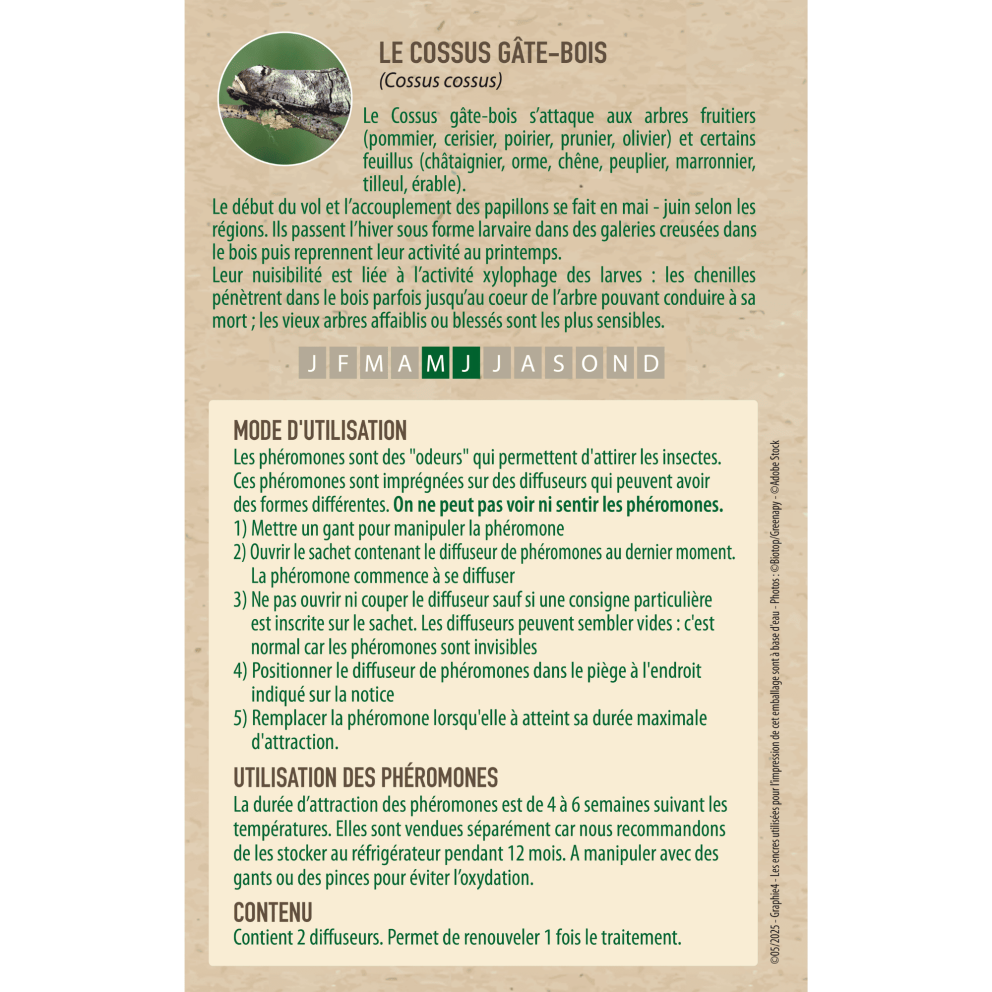 Anti-cossus gâte-bois - Phéromones...